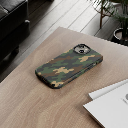 Camouflage tough phone case by Printify, rugged and protective with a camo design for durable smartphone protection.