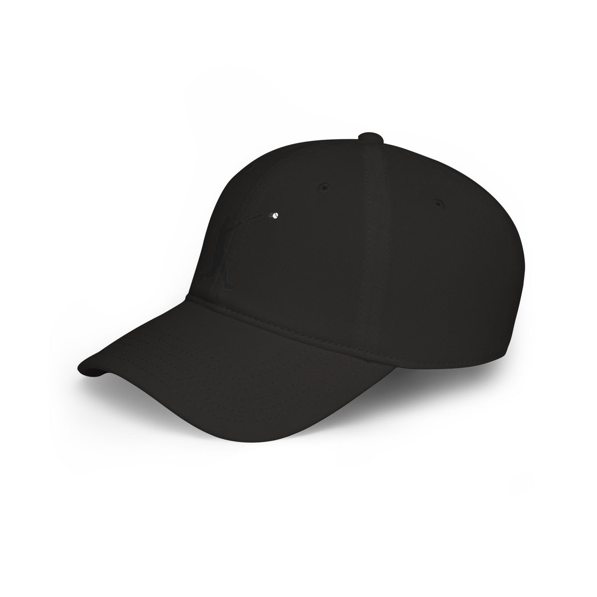Silhouette Batter baseball cap by Printify featuring a classic hat design with a batter silhouette graphic.