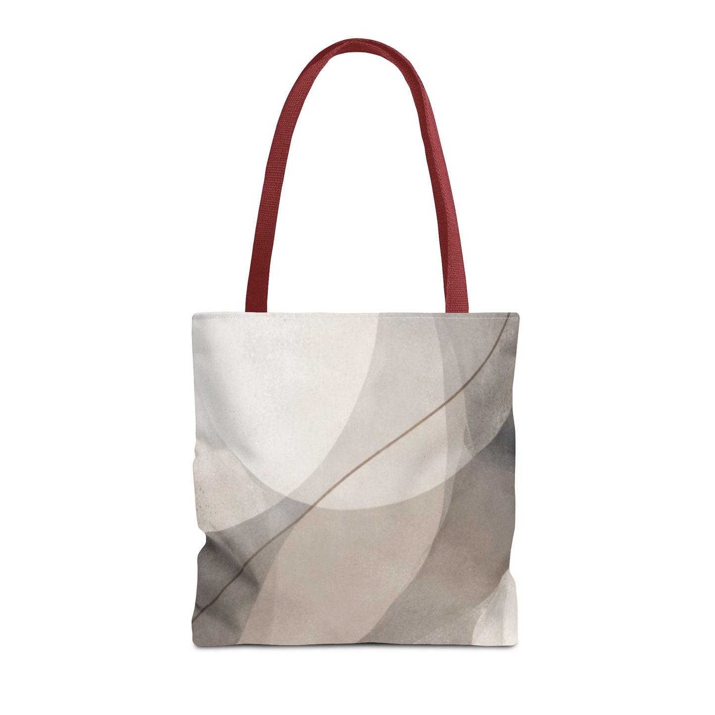 Neutral Abstract Watercolor Waves Tote Bag | All-Over Print