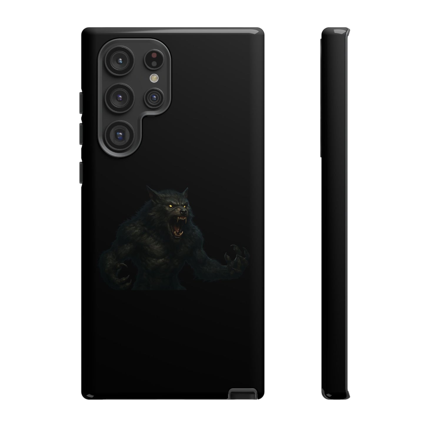 Werewolf Phone Case, Tough Cases, Black Panther Design, Gift for Animal Lovers, Phone Accessories, Fierce Phone Protection - TRV