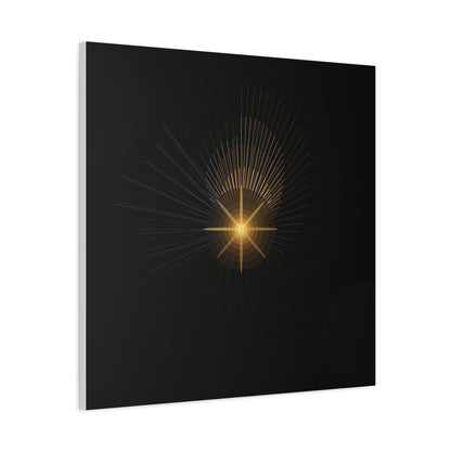 Abstract Golden Starburst Canvas