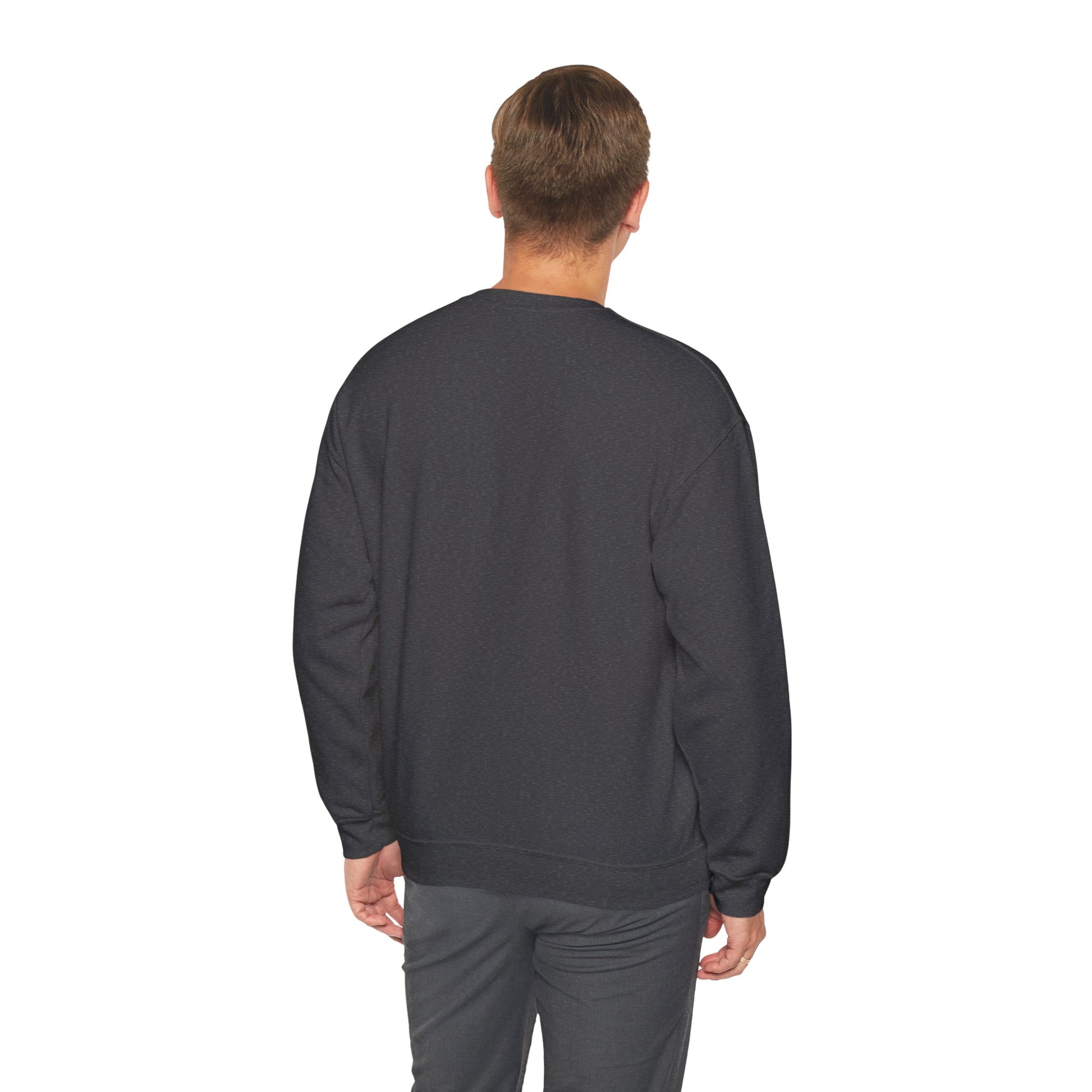 Black vampire portrait crewneck sweatshirt by Printify featuring a detailed vampire illustration on the front.