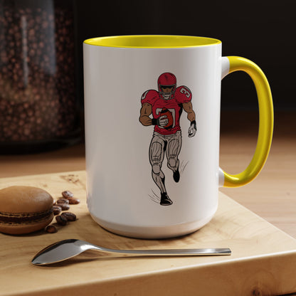 Football Player Coffee Mug, Sports Fan Gift, Motivational Coffee Cup, Game Day Mug, Unique Sports Merchandise