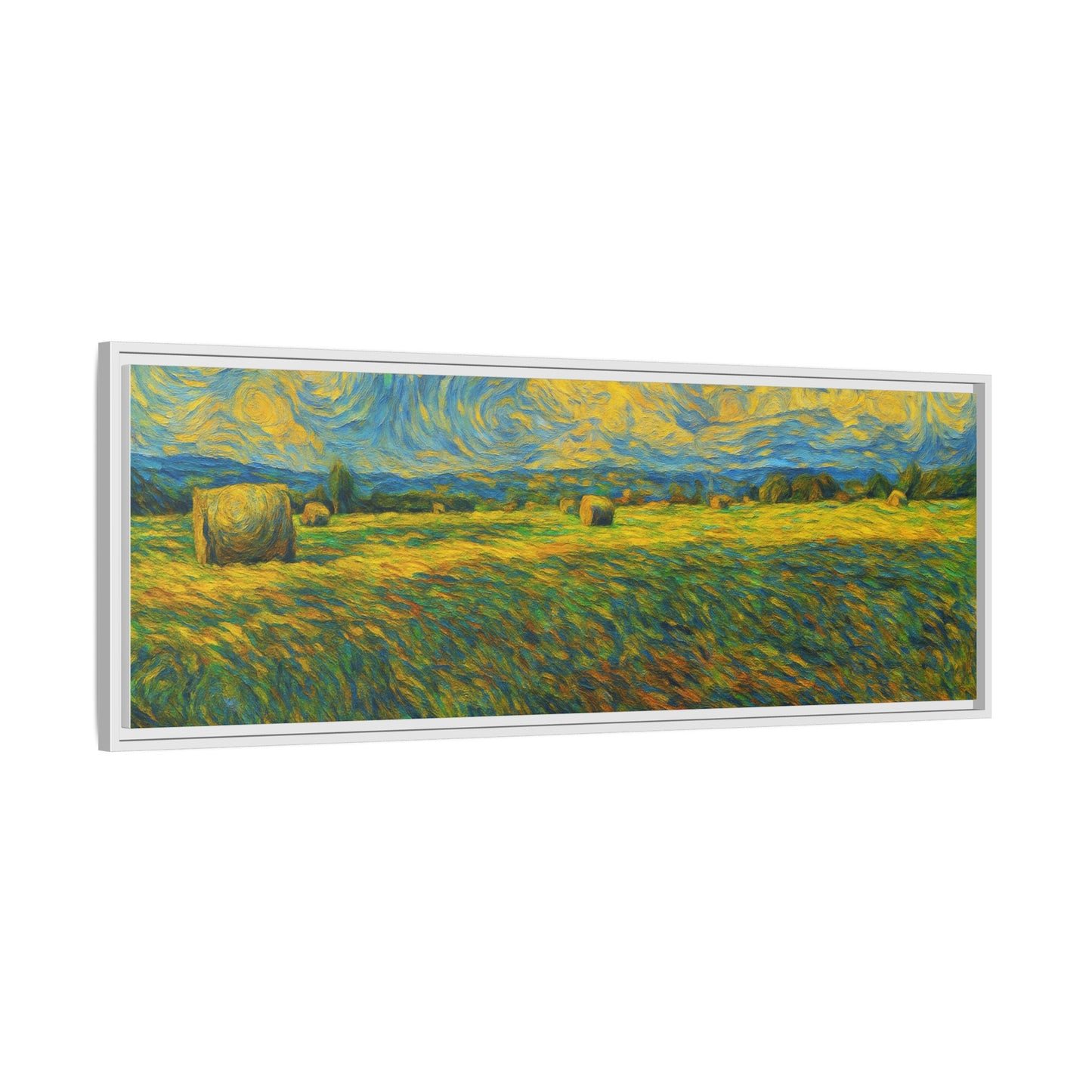 Framed multi-color landscape matte canvas print by Printify, showcasing a vibrant scenic artwork on high-quality canvas.