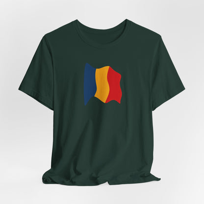 Romanian Flag Unisex Short Sleeve Tee, Casual Shirt, Travel T-Shirt, Gift for Romanians, Summer Outfit, Everyday Wear