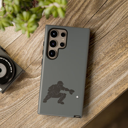 Printify baseball catcher phone case, tough protective cover with catcher design, fits smartphone for durable style and protection.