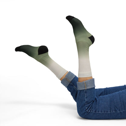 Green Ombre Gradient Socks | Sublimation Socks