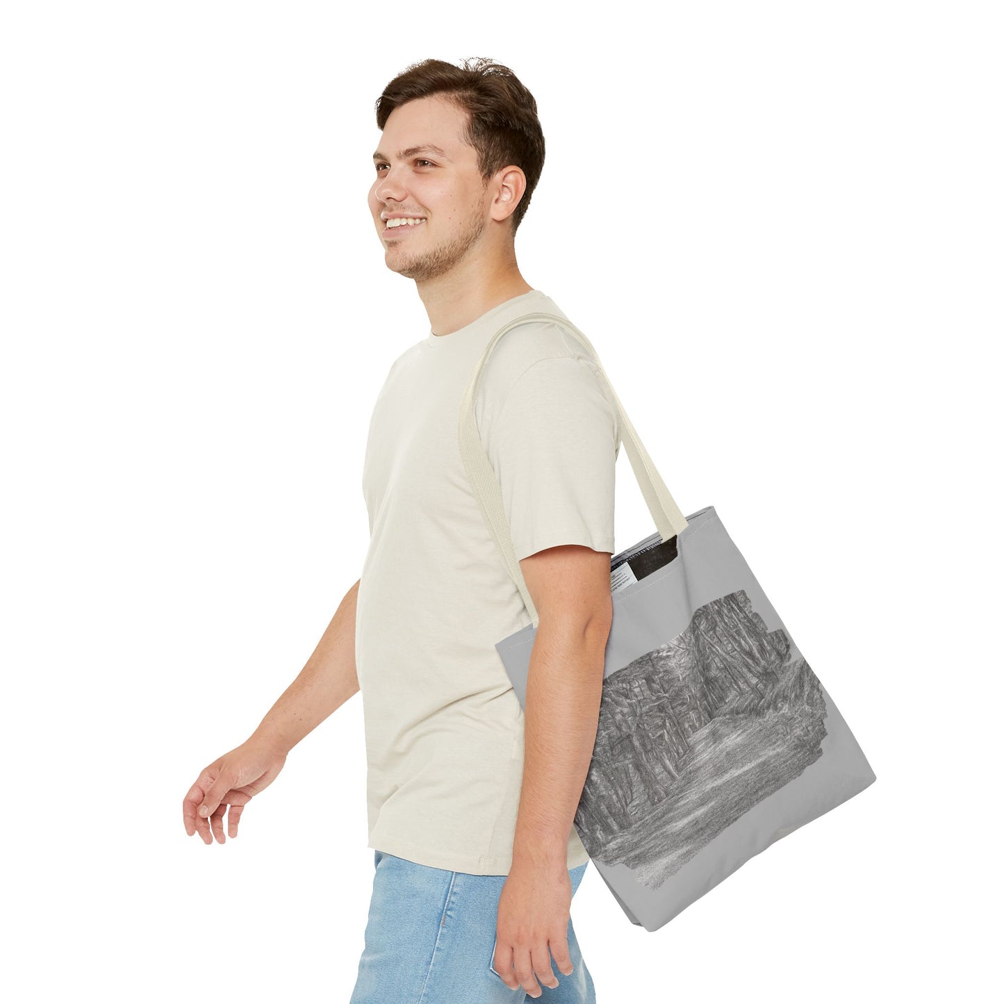 Scenic Path Tote Bag, Reversible Tote, Eco-Friendly Shopper, Outdoor Adventure Bag, Gift for Nature Lovers, Stylish Carryall - TRV