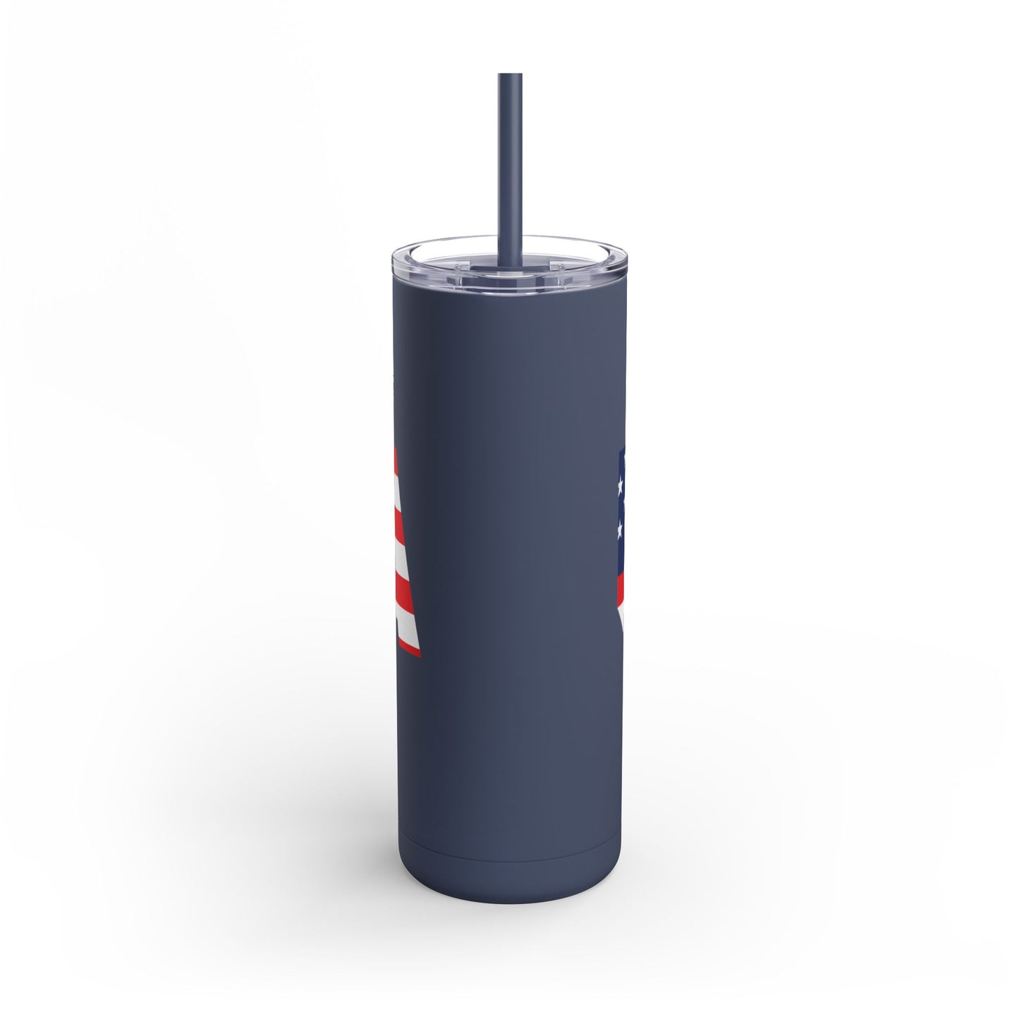 USA Flag Tumbler - 20oz Skinny Matte Drinkware, Travel Mug, Patriotic Gift, Fourth of July, Summer BBQ, Camping, Outdoor - TRV