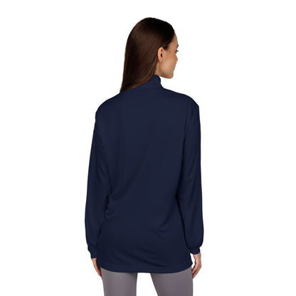 Adidas® Embroidered Quarter-Zip Pullover - Stylish Performance Layer With Love Gesture