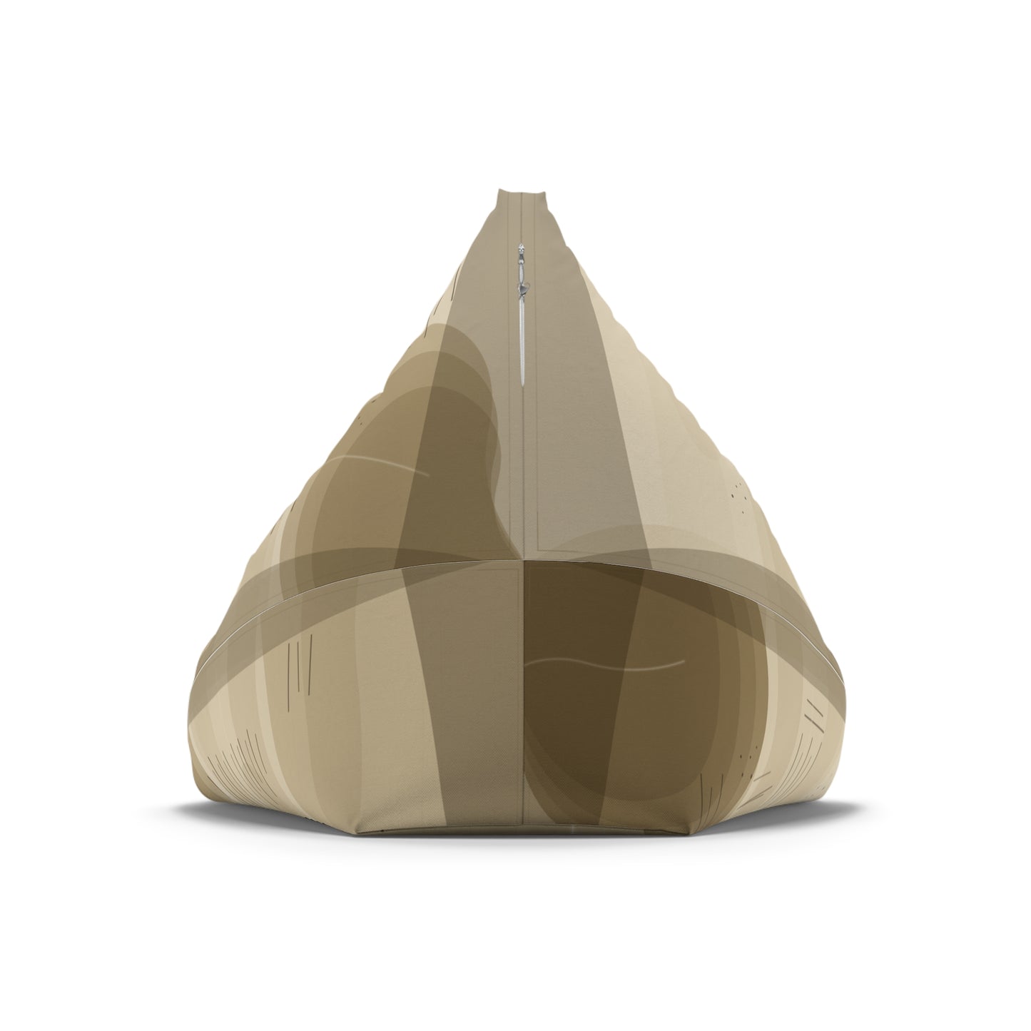 Abstract Neutral Tan Geometric Bean Bag Chair Cover | Modern Desert Tones - TRV