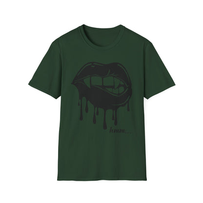 Edgy Graphic Unisex T-Shirt - Dripping Mouth Design, Cool Tee, Trendy Shirt, Hipster Top, Streetwear, Alternative Fashion, Holiday Gift