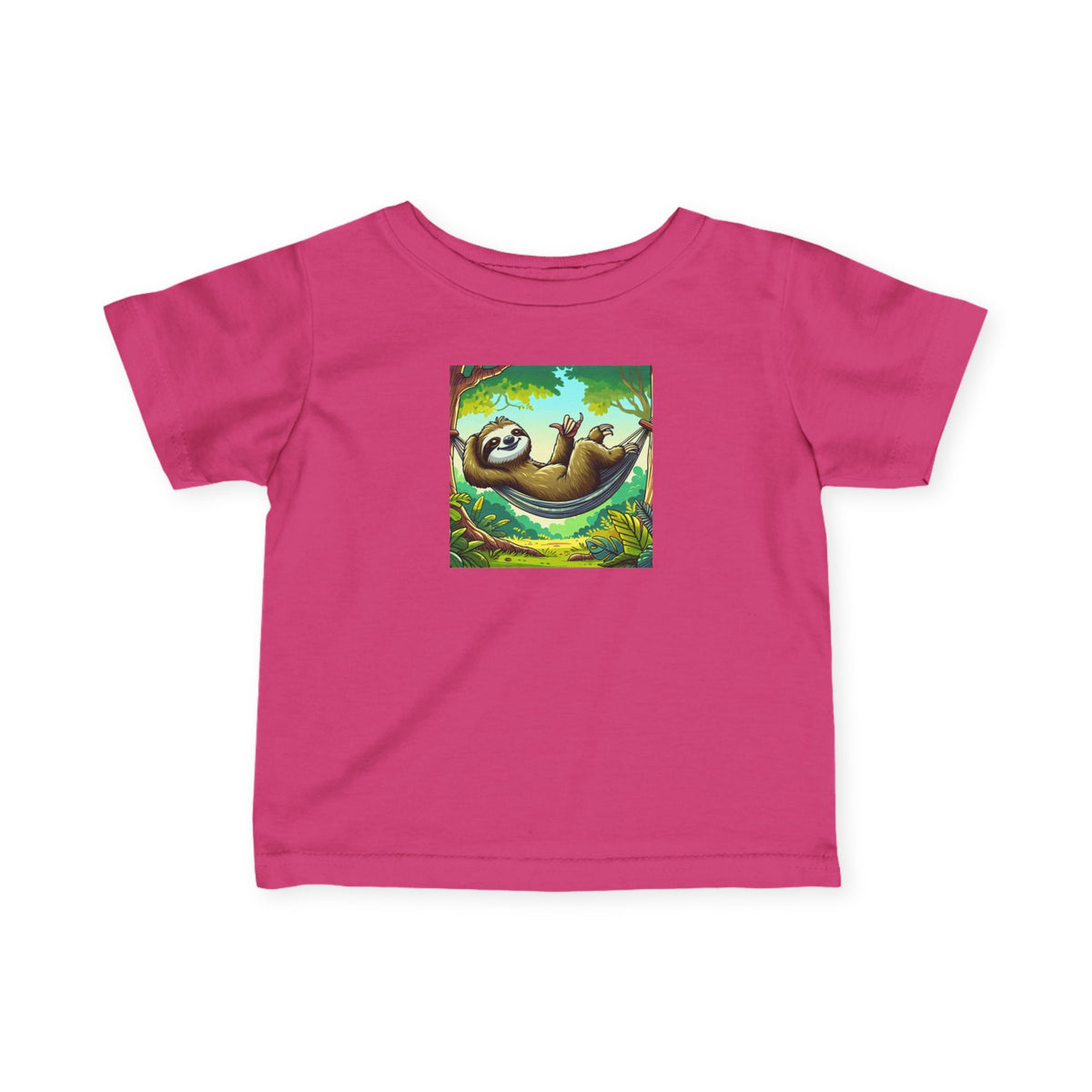 Cute infant tee featuring a sloth nap graphic, adorable baby shirt from Printify, perfect for little kids' casual wear.