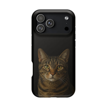 Magnetic Impact-Resistant Phone Case — Realistic Tabby Cat Portrait