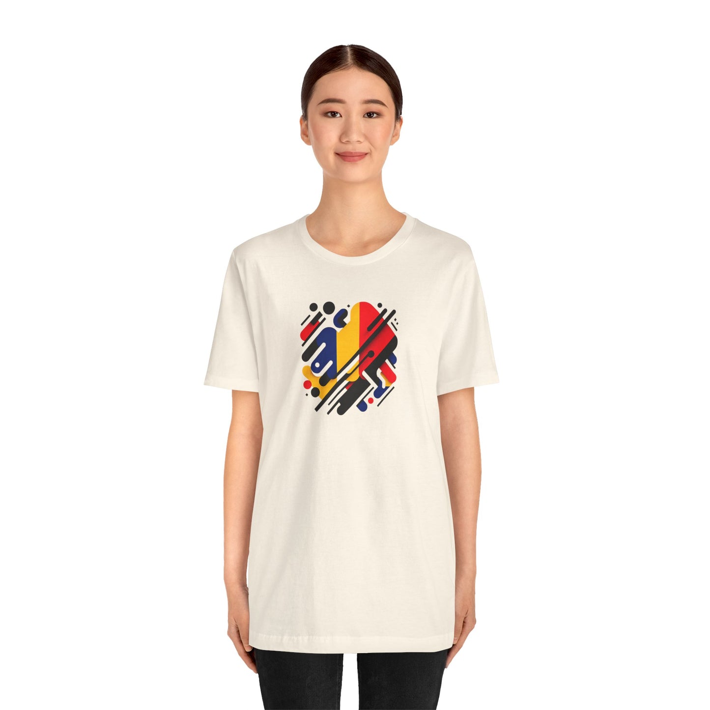 Artistic Heart Unisex Jersey Tee - Vibrant Graphic Tee, Casual Wear, Gift for Art Lovers, Birthday Surprise, Everyday Comfort - TRV