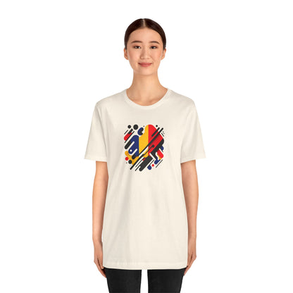Artistic Heart Unisex Jersey Tee - Vibrant Graphic Tee, Casual Wear, Gift for Art Lovers, Birthday Surprise, Everyday Comfort - TRV