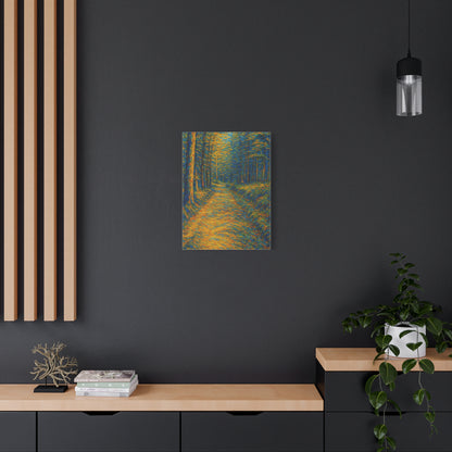 Van Gogh Style Forest Canvas Art | Nature Wall Decor, Home Office Accent, Gift for Nature Lovers, Gallery Wrapped, Living Room Wall Art - TRV