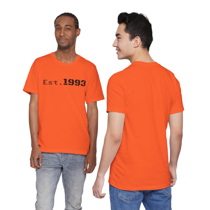 Vintage 1993 Est. T-Shirt by Printify featuring a classic design and comfortable fit, perfect for celebrating the birth year.
