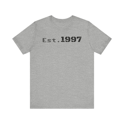 Est. 1997 Unisex Jersey Short Sleeve Tee - Vintage Style, Perfect for Birthdays, Casual Wear, Gifts, Anniversaries, Retro Fashion