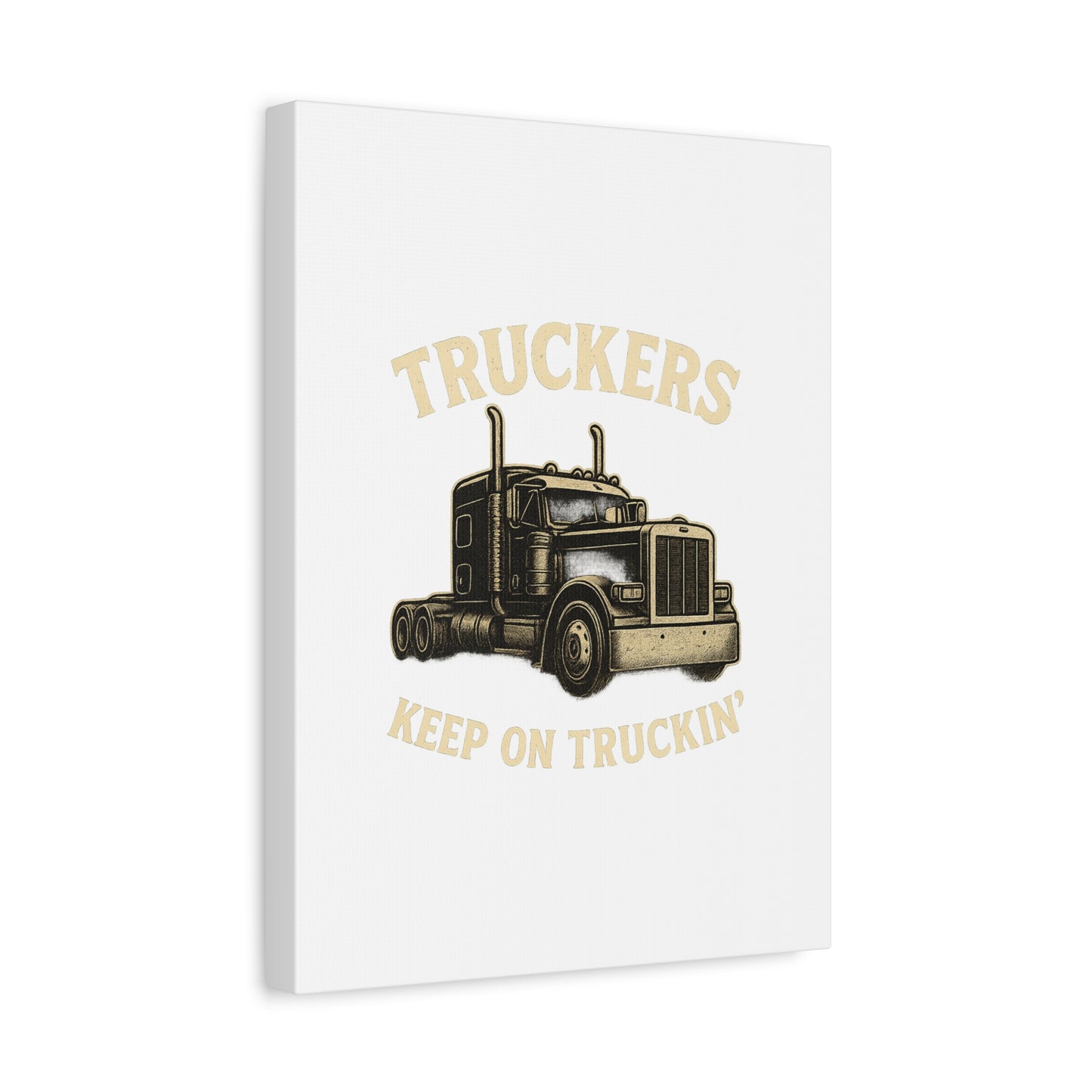 Truckers Canvas Wall Art, Keep on Truckin' Decor, Gift for Drivers, Trucking Artwork, Transportation Gift - TRV
