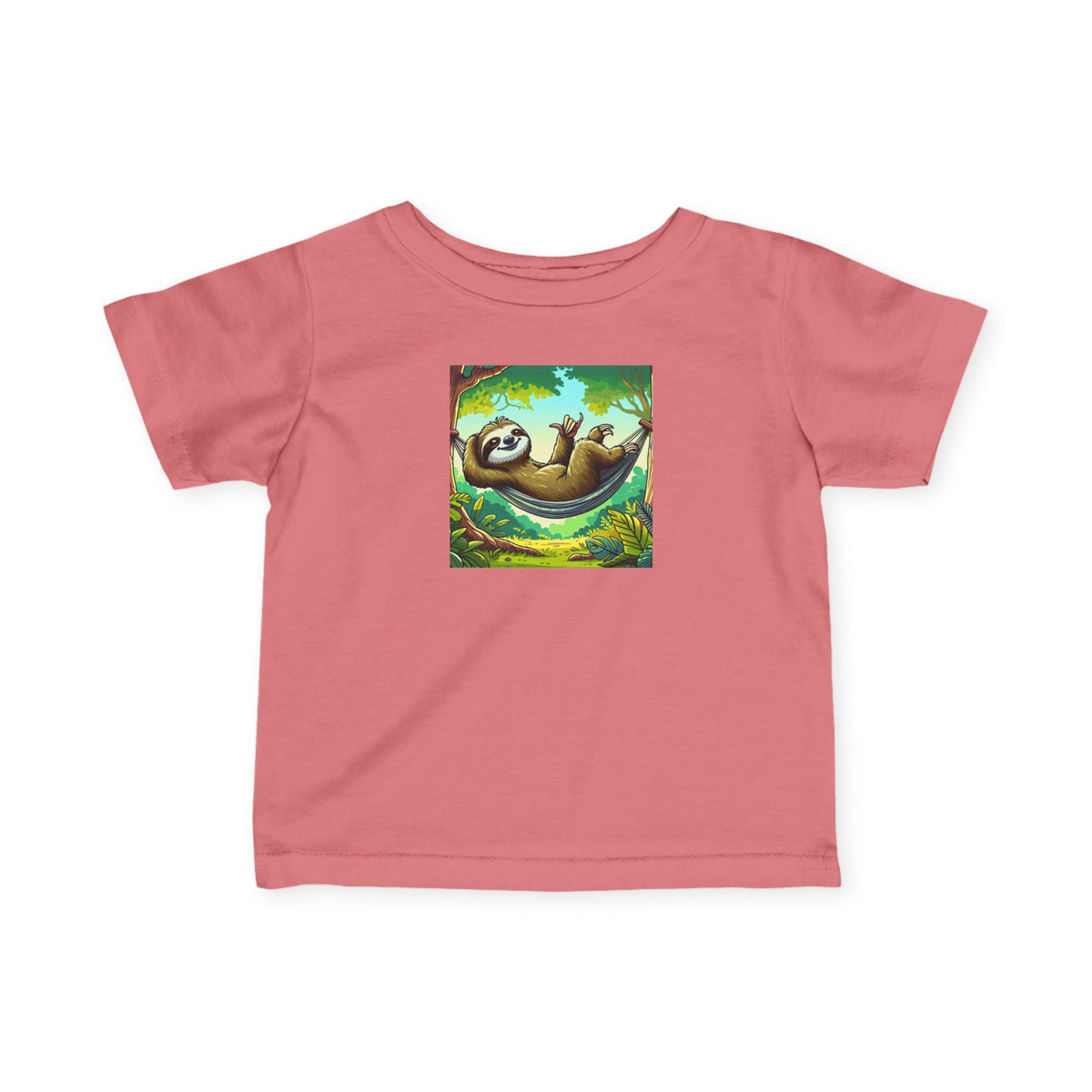 Cute infant tee by Printify featuring a sloth nap graphic, perfect for babies and toddler kids' clothing.