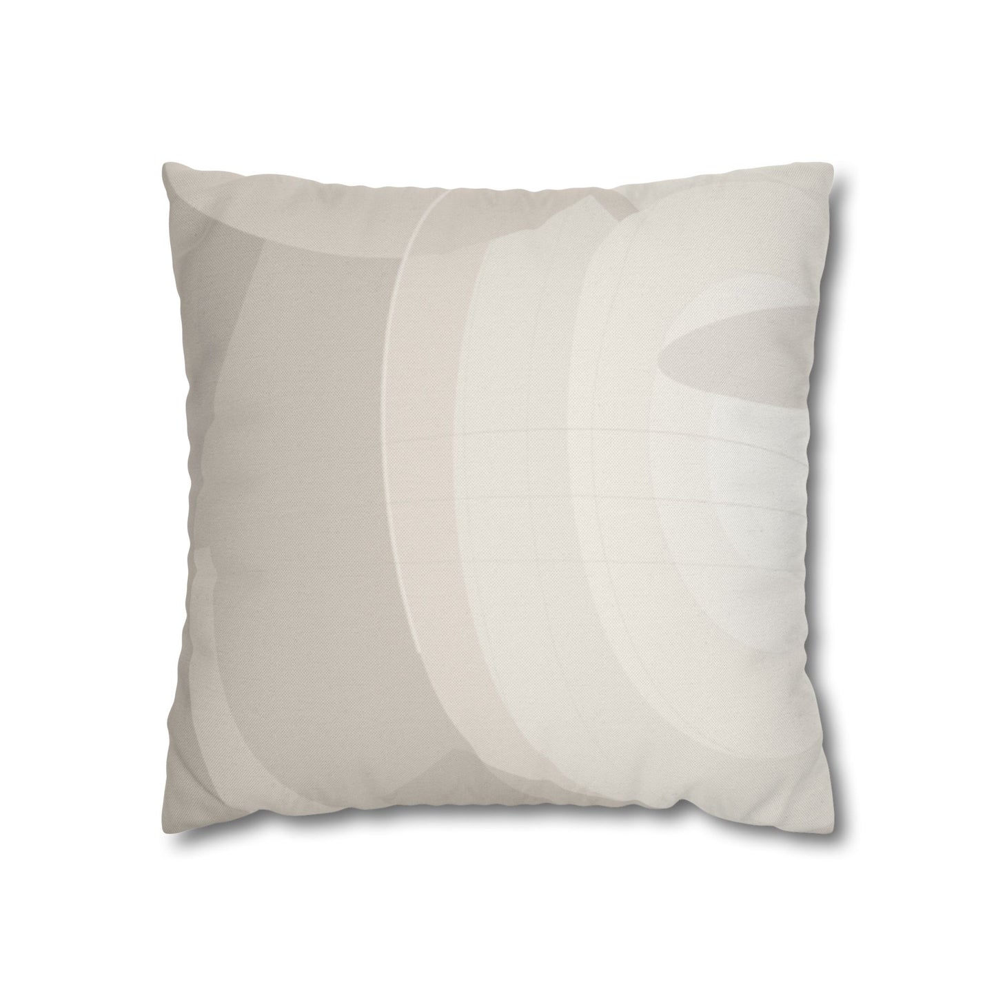 Neutral Abstract Swirl Pillowcase | Square Pillowcase, Spun Polyester