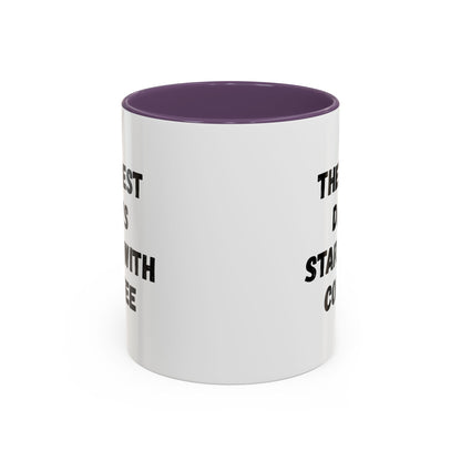 Inspirational Coffee Mug - The Best Days Start With Coffee - Gift for Coffee Lovers, Office Decor, Kitchenware, Birthday Gift, Motivational