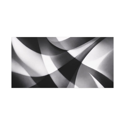 Abstract Black and White Swirl Matte Canvas