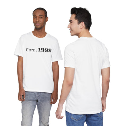 Vintage minimalist Est. 1999 T-shirt by Printify featuring a simple design and clean typography on soft fabric.