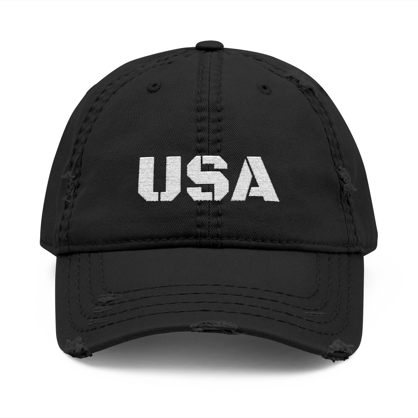 Distressed USA Dad Hat, Casual Cap, Vintage Style Hat, Unisex Baseball Cap, Embroidered Hat for Dad, Perfect Gift for Dad's Day - TRV