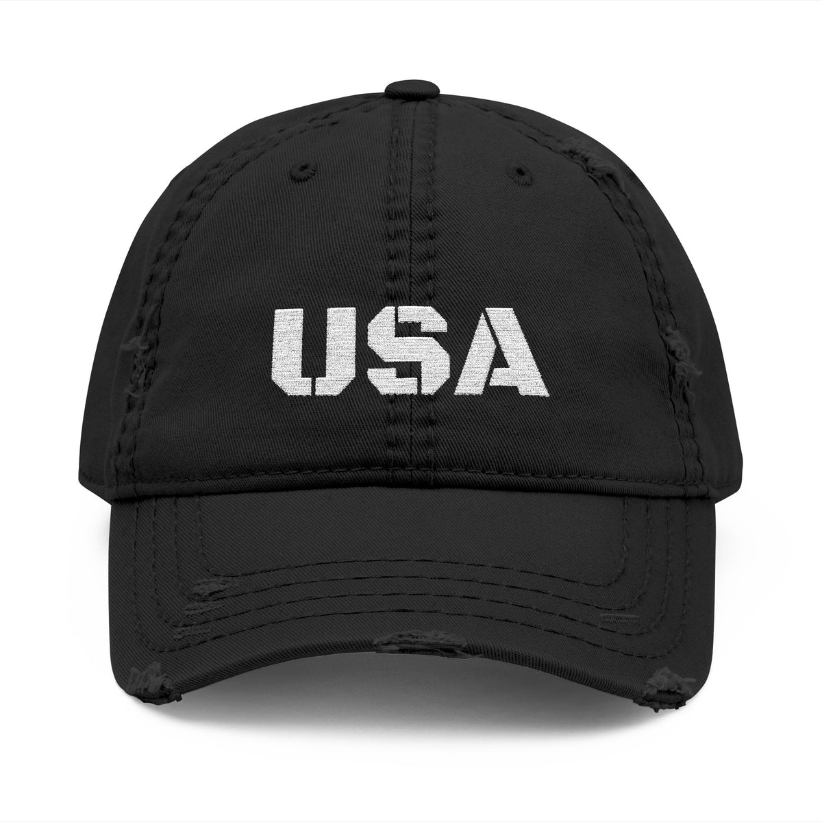 Distressed USA dad hat with vintage embroidery - view 2