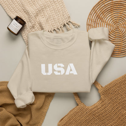 Cozy USA Unisex Crewneck Sweatshirt | Perfect Layering Piece for Every Season | Great Gift for Him/Her | Trendy Style for Casual Outings