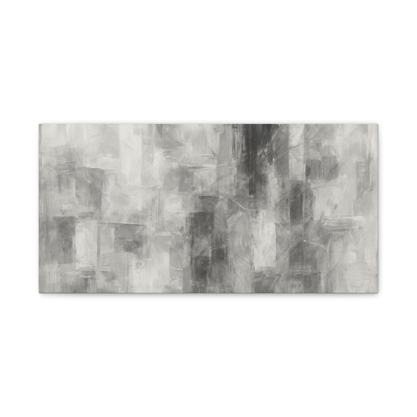 Abstract grey brushstroke canvas wall art by Printify, modern neutral matte stretched canvas for contemporary decor.