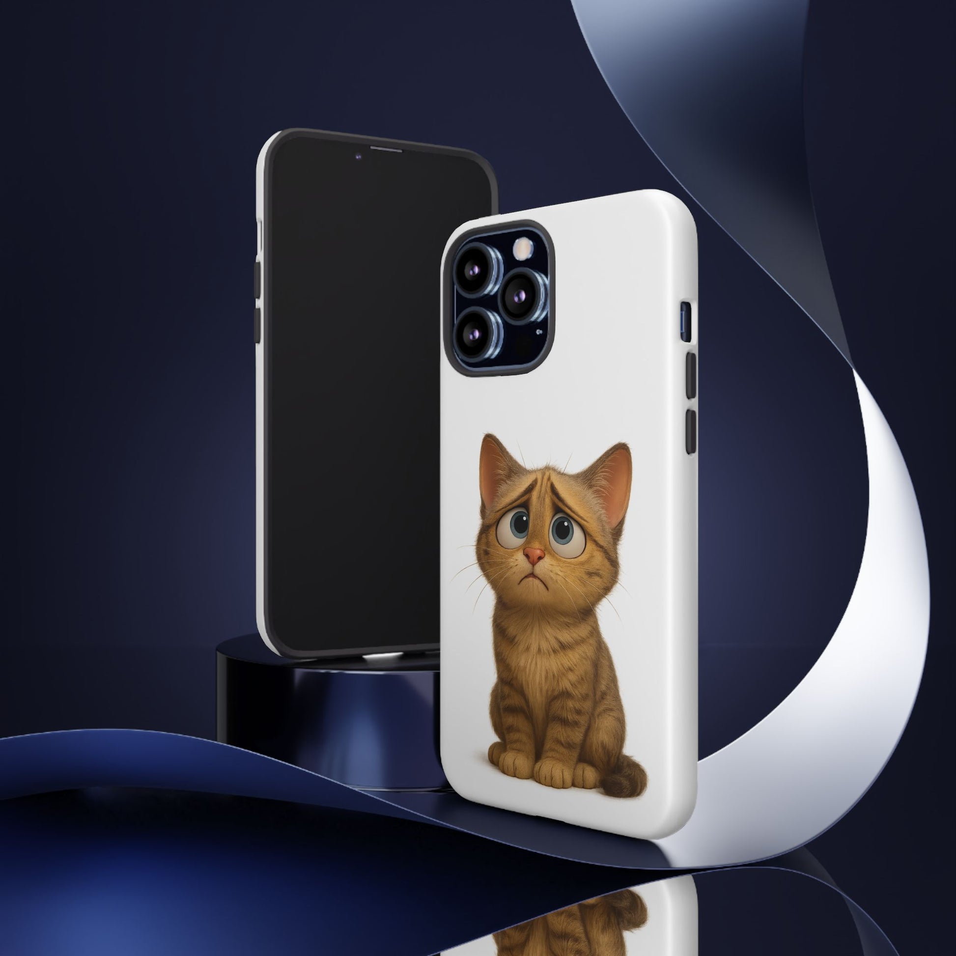 Cute Cat Phone Case, Funny Kitty Case, Animal Lover Gift, Cat Lover Accessory, Unique Cat Design Case, Pet Mom Gift - TRV