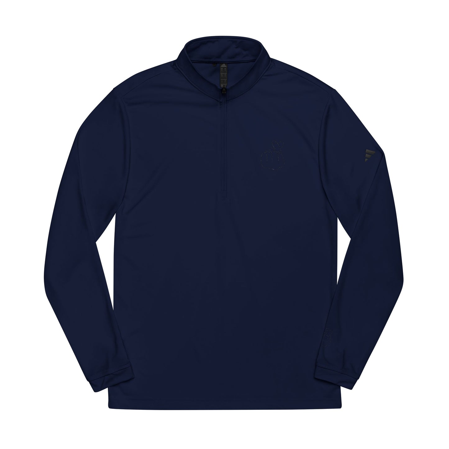 Adidas® Embroidered Quarter-Zip Pullover - Stylish Performance Layer With Love Gesture