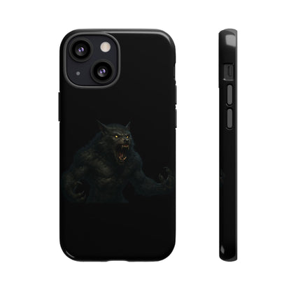 Werewolf Phone Case, Tough Cases, Black Panther Design, Gift for Animal Lovers, Phone Accessories, Fierce Phone Protection - TRV