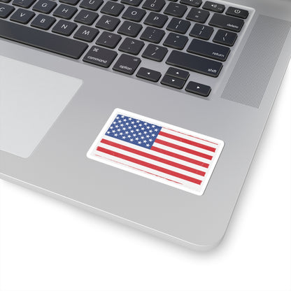 USA flag kiss-cut sticker featuring a patriotic design, perfect for Independence Day decorations and paper craft projects.
