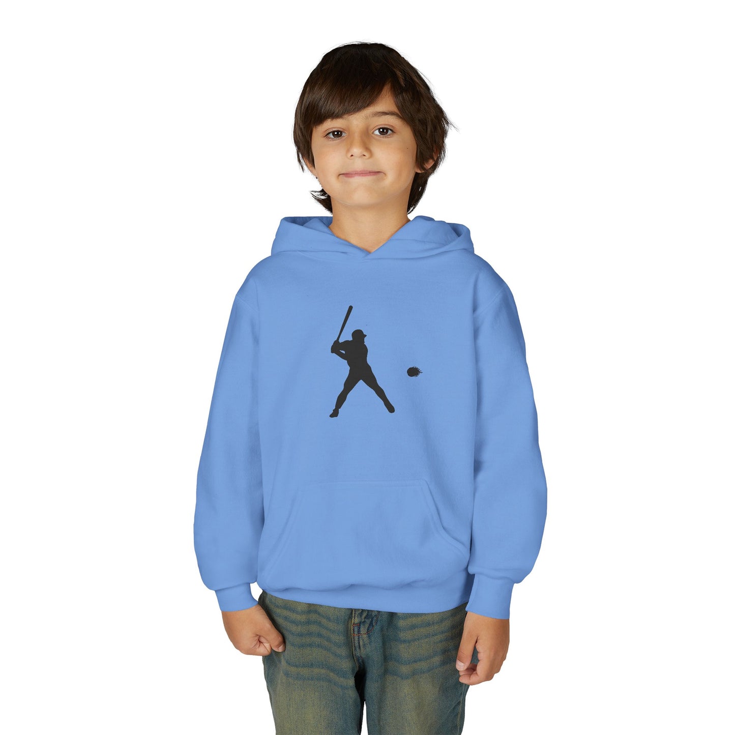 Baseball Themed Youth Hoodie, Sports Sweatshirt, Kids Gift, Youth Apparel, Baseball Fan Gear, Athletic Hoodie