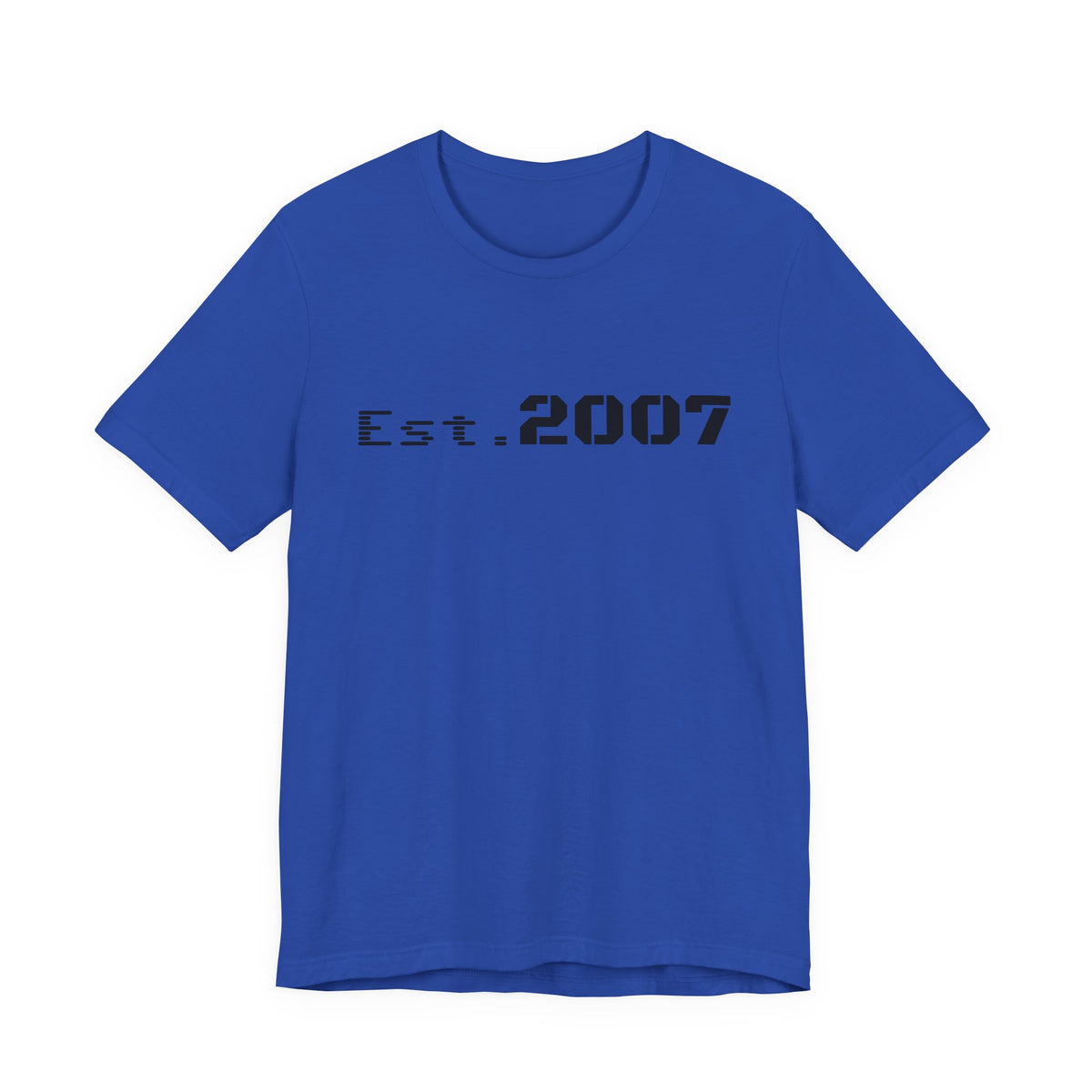 Vintage Est. 2007 T-shirt by Printify featuring a classic design and casual fit on a soft cotton fabric.
