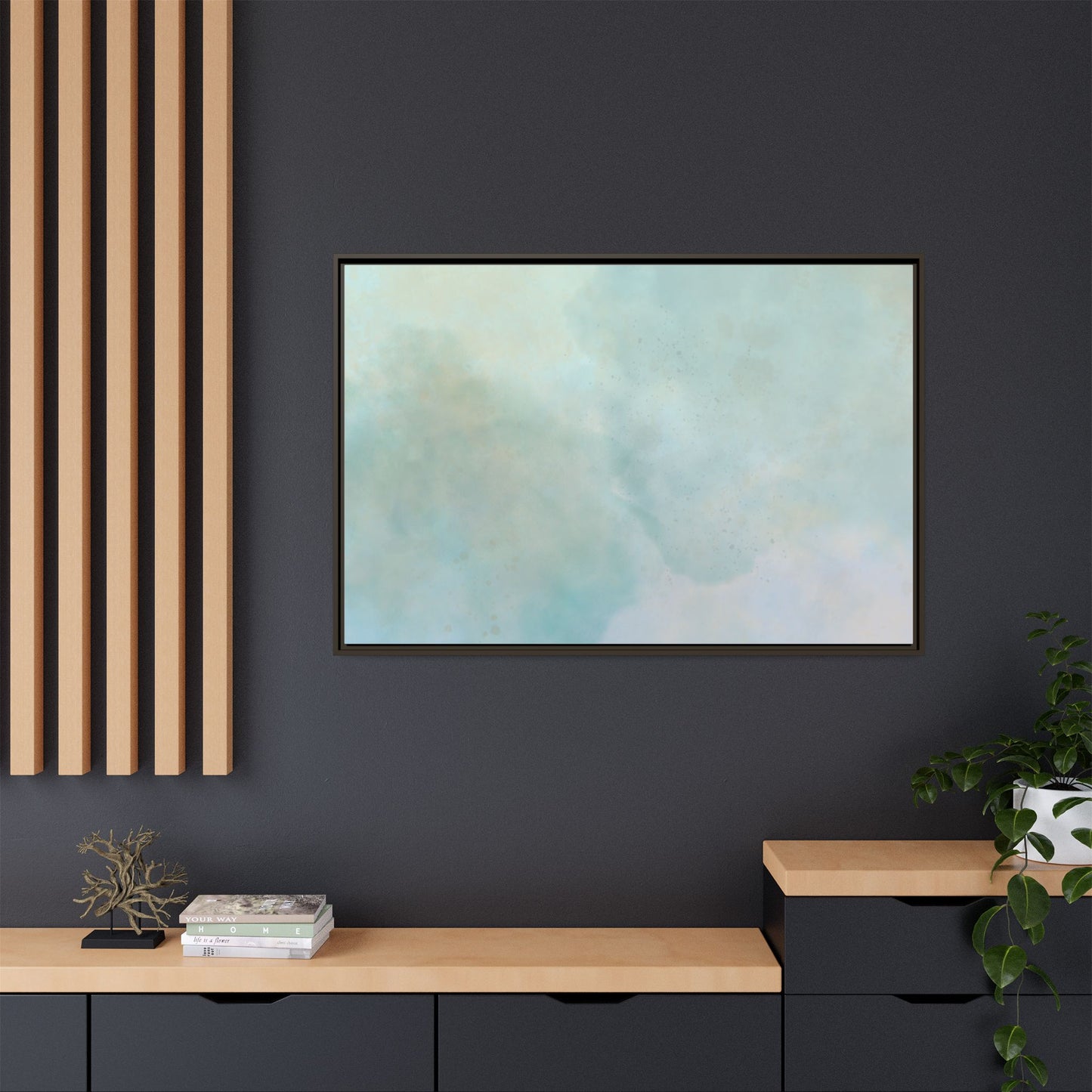 Soft Abstract Pastel Watercolor Matte Canvas