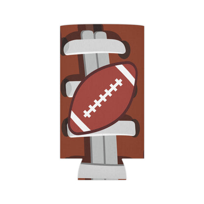 Football Can Cooler for Game Day, Beverage Insulator for Tailgating, Outdoor Parties, Sports Gifts for Fans, Reusable Drink Holder