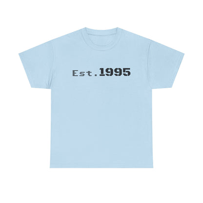 Vintage minimalist Est. 1995 T-shirt by Printify featuring a simple birthday design on a classic unisex tee.