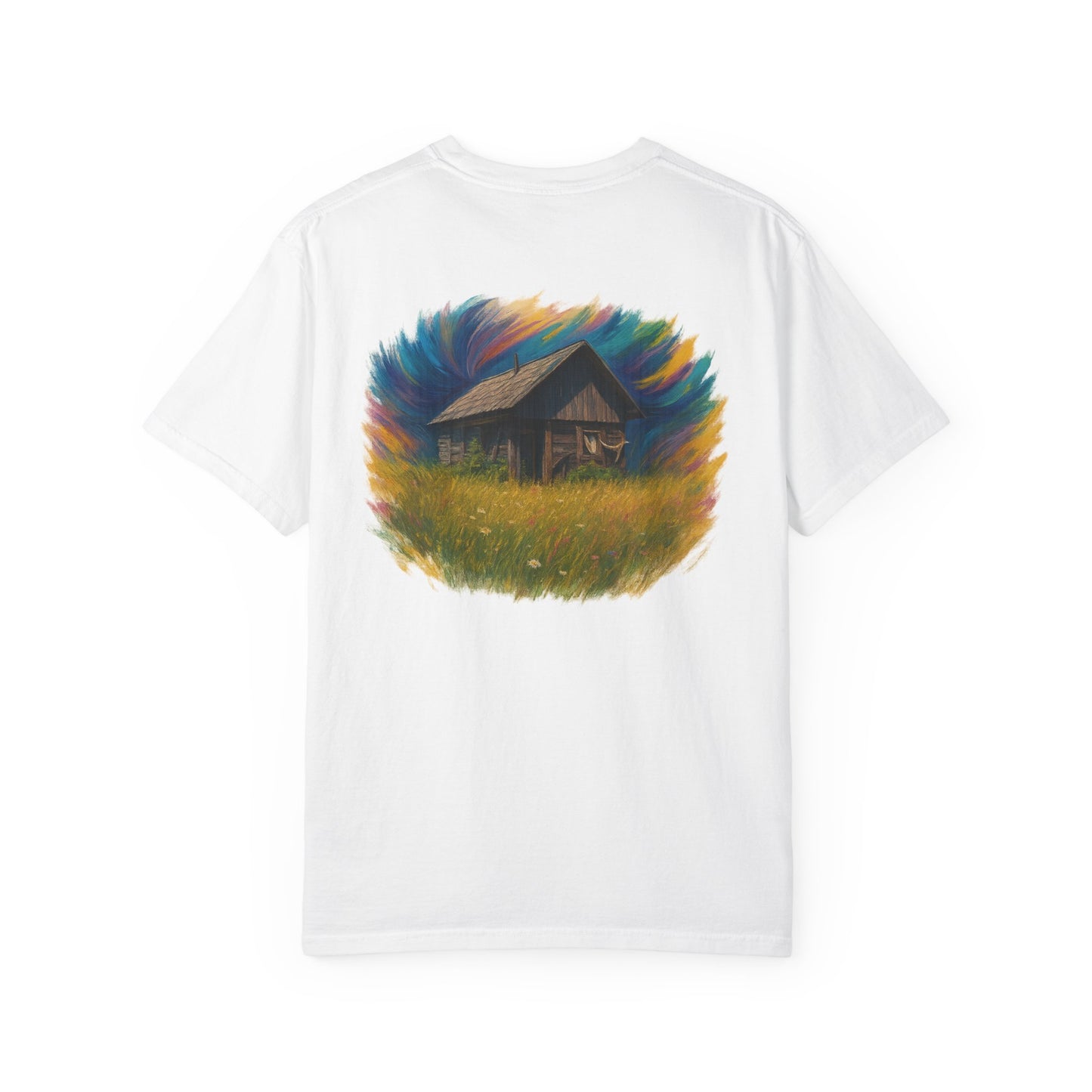Rustic Landscape T-shirt | Relaxed Fit Tee, Casual Wear, Nature Lover Gift, Summer Outing Top, Eco-Friendly Apparel - TRV