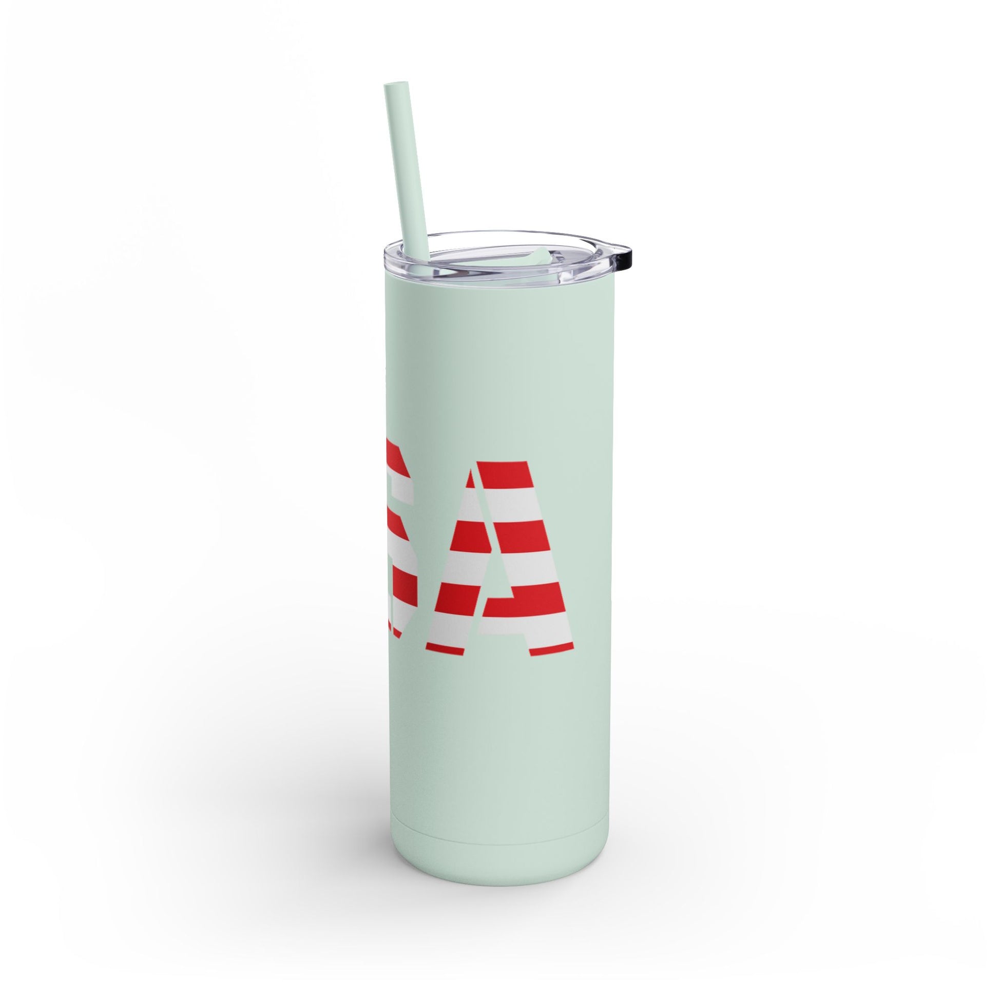 USA Flag Tumbler - 20oz Skinny Matte Drinkware, Travel Mug, Patriotic Gift, Fourth of July, Summer BBQ, Camping, Outdoor - TRV