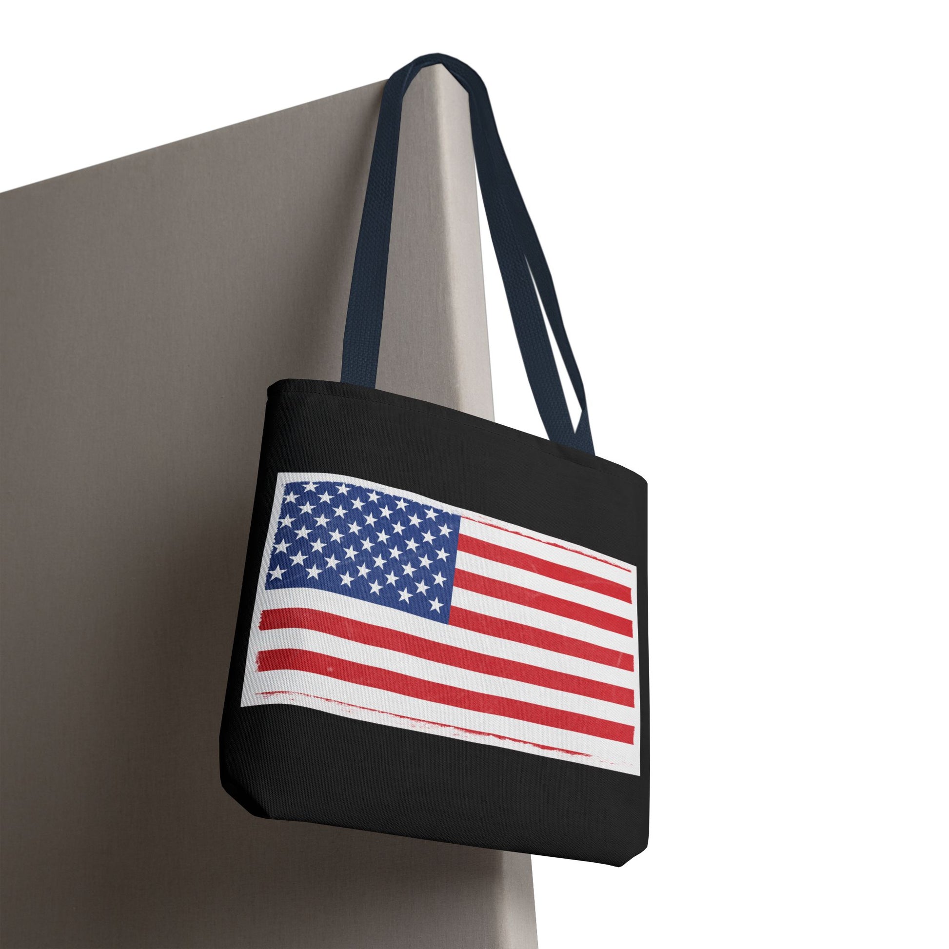 Patriotic Tote Bag, American Flag Carryall, Beach Bag, Reusable Shopping Tote, Independence Day Gift - TRV