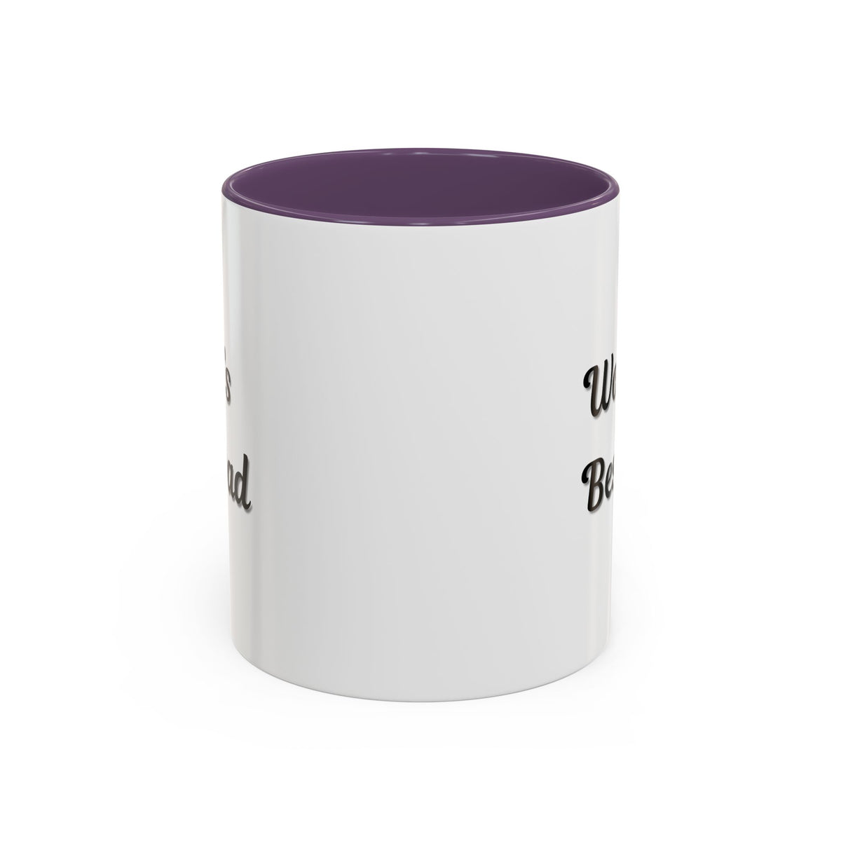 Black trim coffee mug with "World's Best Dad" accent design, 11oz or 15oz size, printed by Printify.