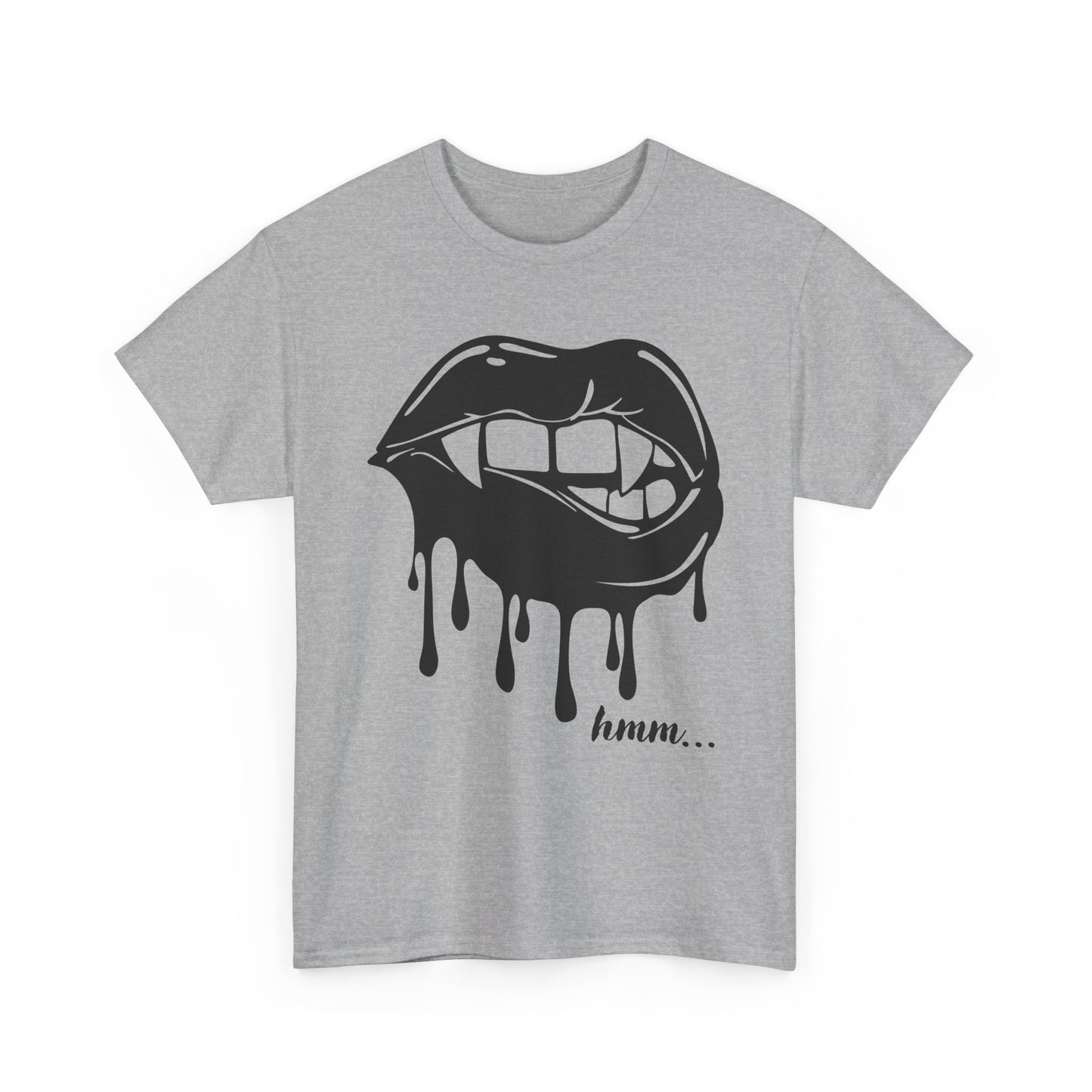 Edgy Graphic Tee - Dripping Lips Design - Unisex Heavy Cotton Tee
