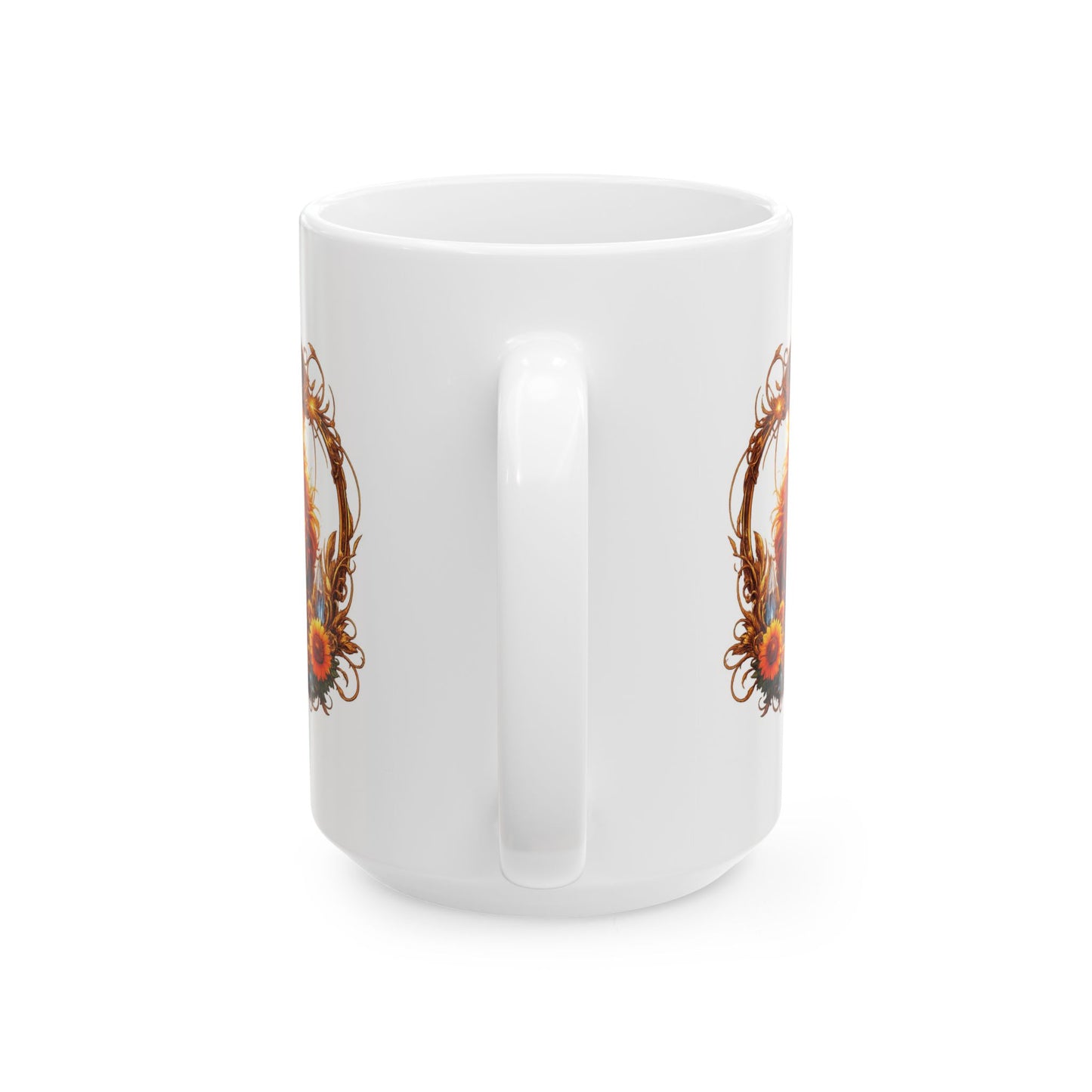 Leo Zodiac Sign Illustration Mug | Ceramic Coffee Cup