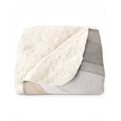Abstract Sherpa Fleece Blanket
