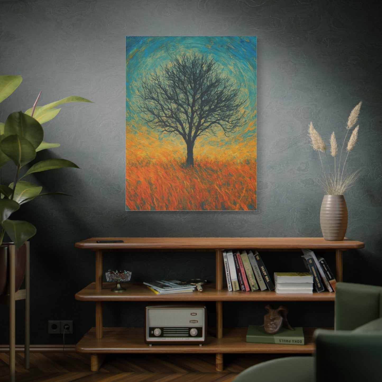 Artistic Tree Canvas Wall Art, Matte Stretched Canvas, Natural Decor for Home, Office, Gift for Nature Lovers, Bohemian Wall Decor